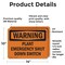 Signmission Plant Emergency Shut Down Switch, 14 in W x Rectangle, Vinyl Decal OS-2PACK-WS-D-1014-L-12320 - alternate 2